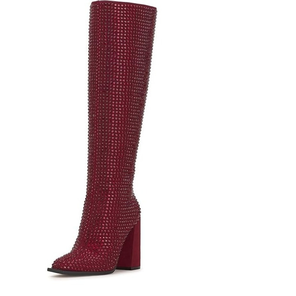 Jessica Simpson Lovelly Knee High Embellished Boots Malbec NWT Sz 6.5